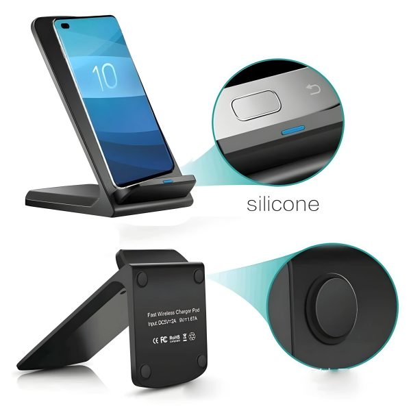 Wireless Charger Stand 15W LED Indicators Fast Charging-3