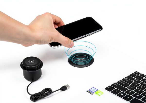 Pavo Wireless Charger 15W Fast Embedded USB Port-4