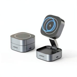 UGREEN MagFlow 2-in-1 Magnetic Wireless Charger Stand-0