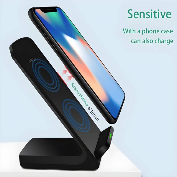 Wireless Charger Stand 15W LED Indicators Fast Charging-4