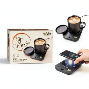 Sip Charge 2 in 1 Wireless Charger Mug Warmer Fast Charging-0