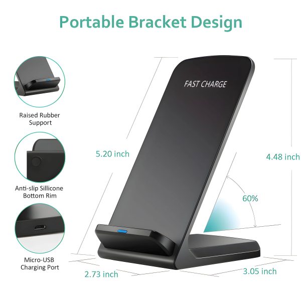 Wireless Charger Stand 15W LED Indicators Fast Charging-2