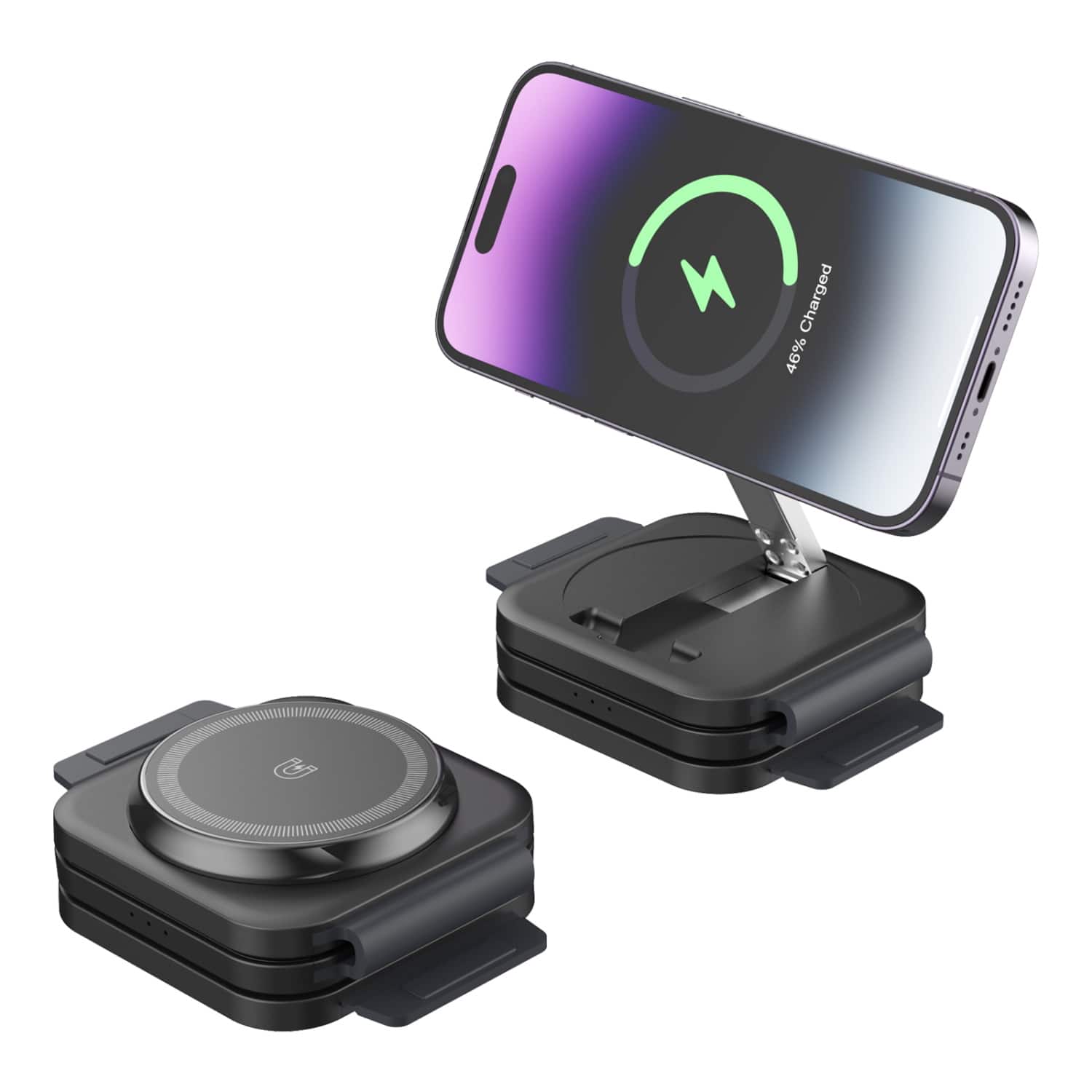 MyBat Pro 3-in-1 Wireless Charging Pad unfolded on a modern desk