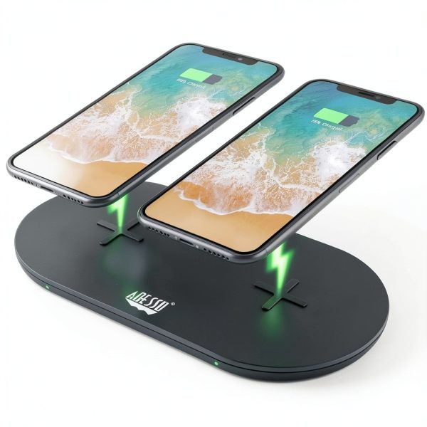 Adesso Qi Wireless Fast Charging Pad Dual Coil Compact-7
