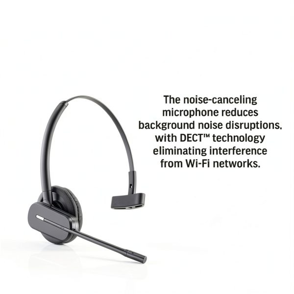 Plantronics CS540 DECT Headset 21g 350ft Range Noise Cancel Mic-4